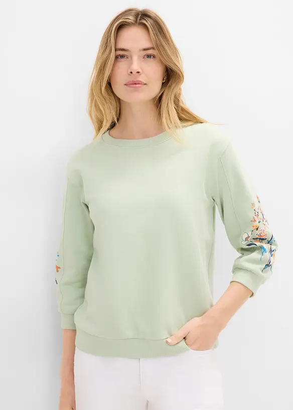 Sweatshirt i 100% &oslash;kologisk bomull, bonprix