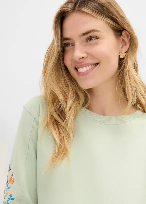 Sweatshirt i 100% &oslash;kologisk bomull, bonprix