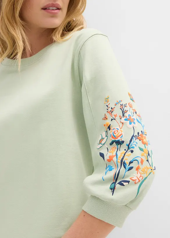 Sweatshirt i 100% &oslash;kologisk bomull, bonprix