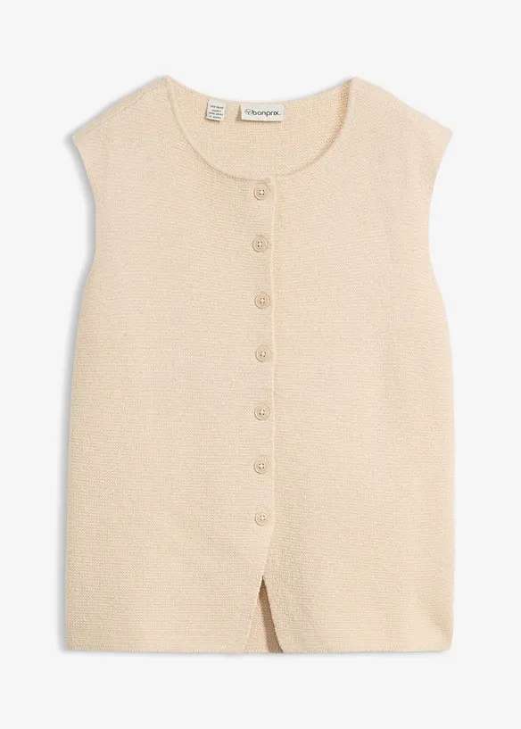 Vest i milanostrikk, bonprix