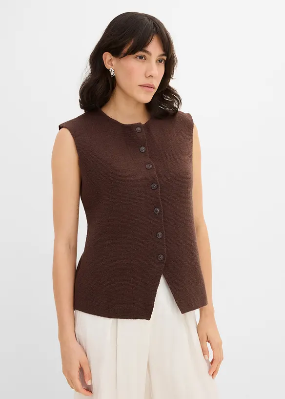Vest i milanostrikk, bonprix