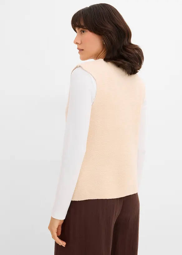 Vest i milanostrikk, bonprix
