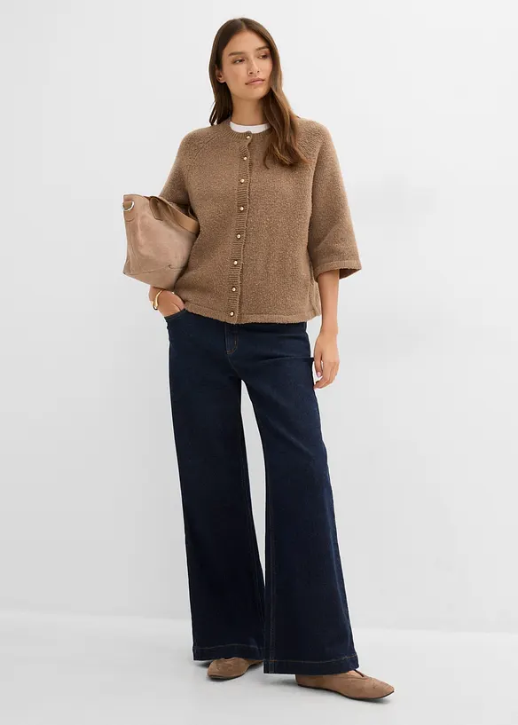 Cardigan med 3/4-lange ermer, bonprix