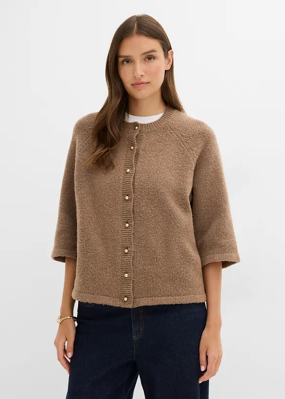 Cardigan med 3/4-lange ermer, bonprix