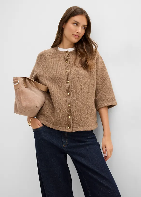 Cardigan med 3/4-lange ermer, bonprix