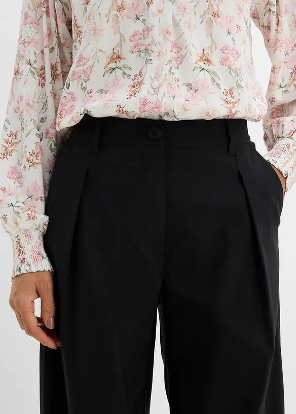 Bukse i bengalin med stretch og legg, bonprix