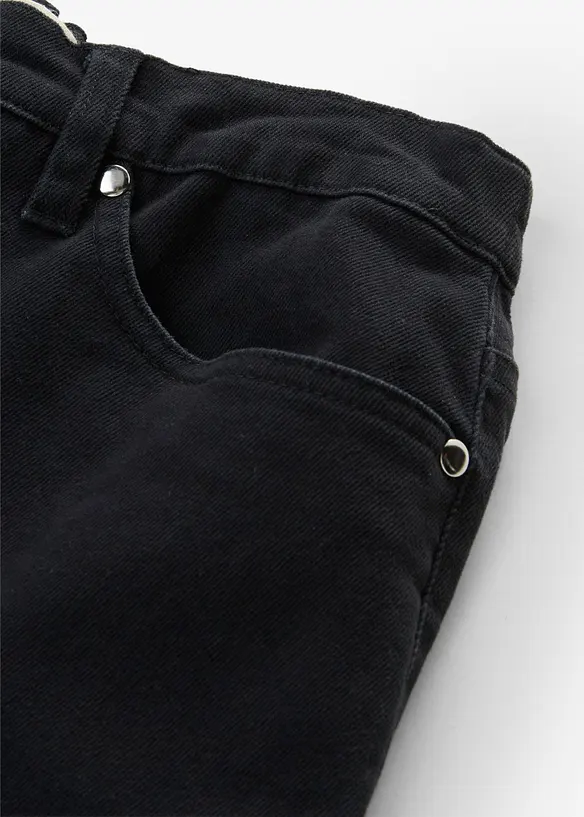 Wide leg twillbukse med h&oslash;y midje, bonprix