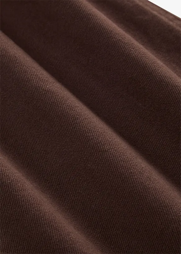 Wide leg twillbukse med h&oslash;y midje, bonprix