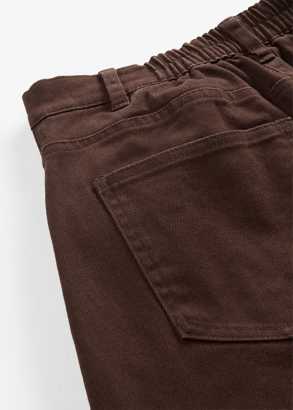 Barrel twillbukse med h&oslash;y midje, bonprix