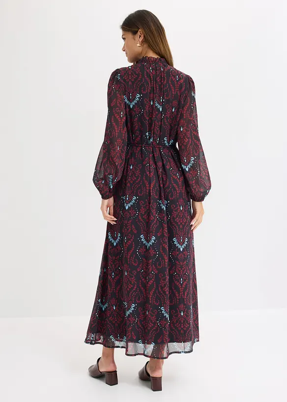 Utsvingt chiffonkjole, bonprix