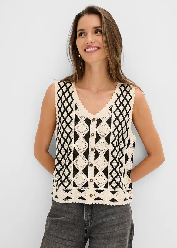 Strikkevest, bonprix
