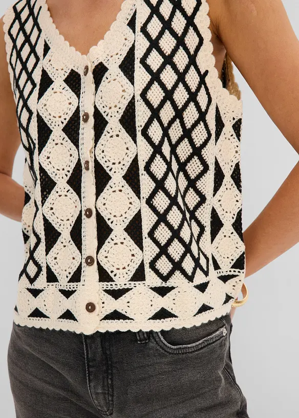 Strikkevest, bonprix