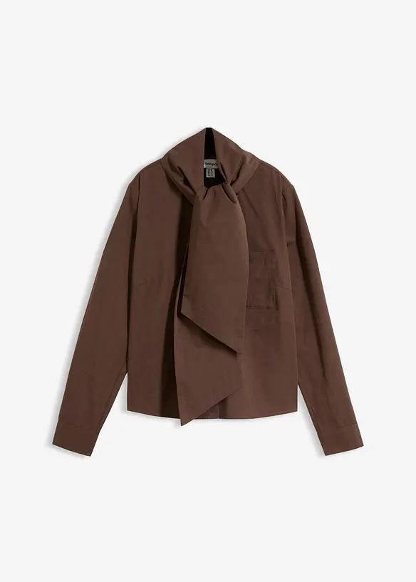 Bluse med skjerfdetalj, bonprix