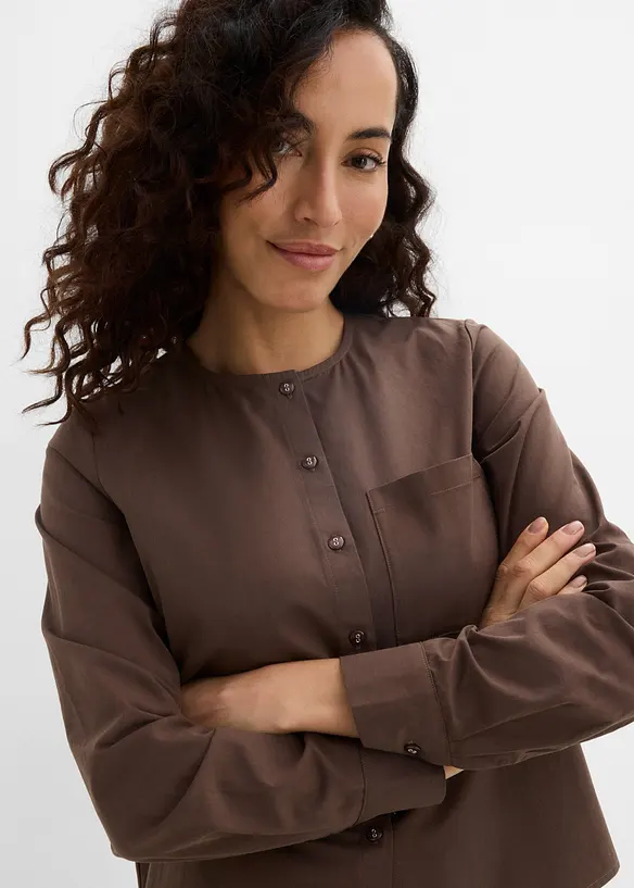 Bluse med skjerfdetalj, bonprix