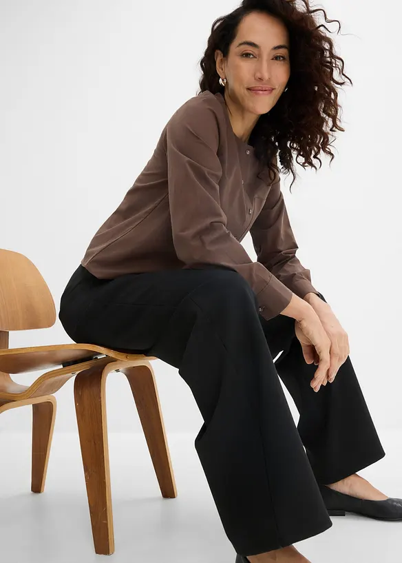 Bluse med skjerfdetalj, bonprix