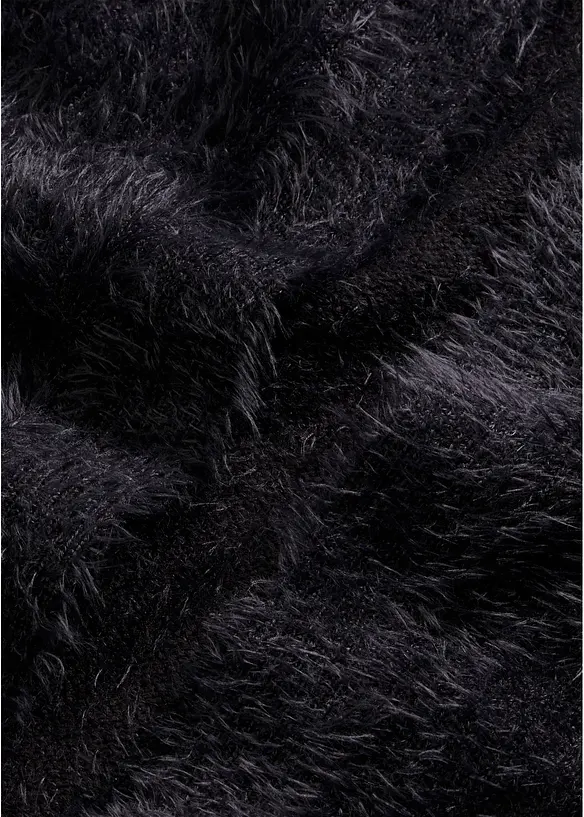 Lang strikkejakke i  fluffy stil, bonprix
