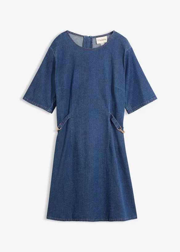 Jeanskjole av bomull med stretch, bonprix