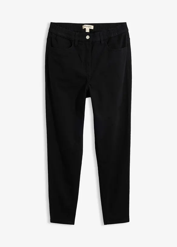 High waist mama twillbukse i bomullsmiks, bonprix