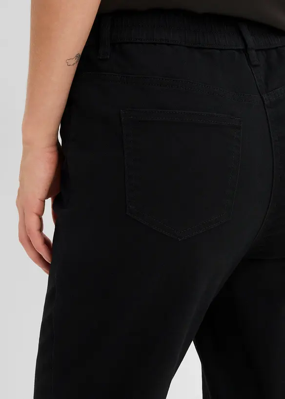 High waist mama twillbukse i bomullsmiks, bonprix