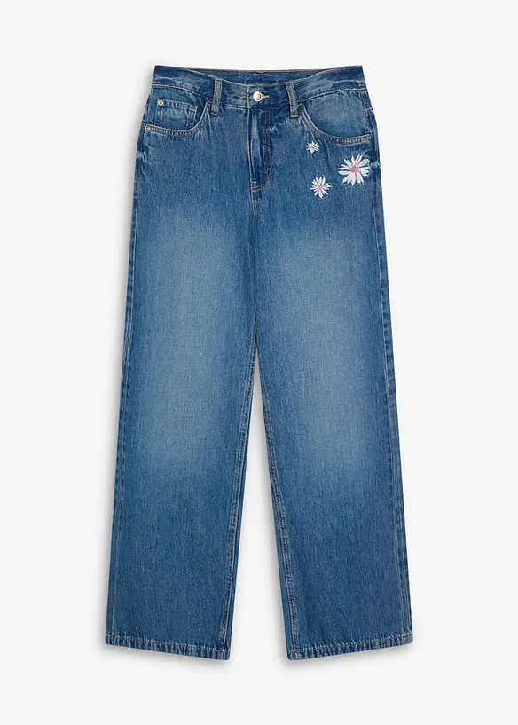 Wide Leg-jeans Mid Waist, bonprix
