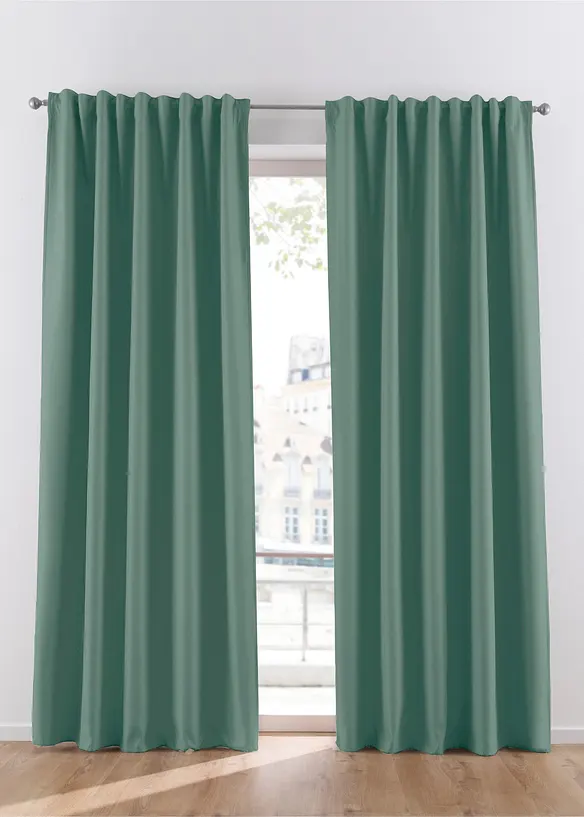 Varmeisolerende gardin med myk fleece p&aring; baksiden, f&aring;s ogs&aring; i ekstra lang (1-pack), bonprix