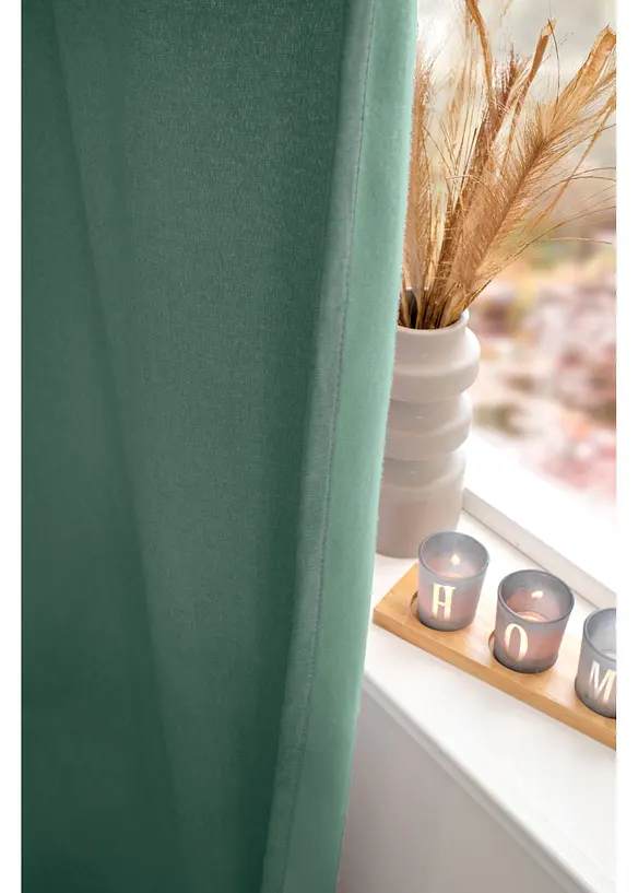 Varmeisolerende gardin med myk fleece p&aring; baksiden, f&aring;s ogs&aring; i ekstra lang (1-pack), bonprix