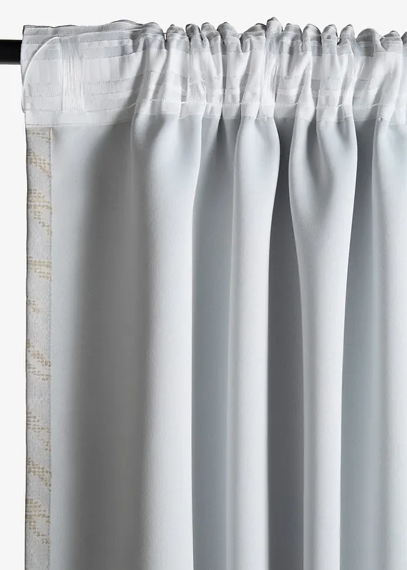M&oslash;rkleggingsgardin med diskr&eacute; trykk (1-pack), bonprix