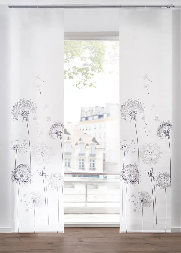 Blendings-panelgardin med trykk (1-pack), bonprix
