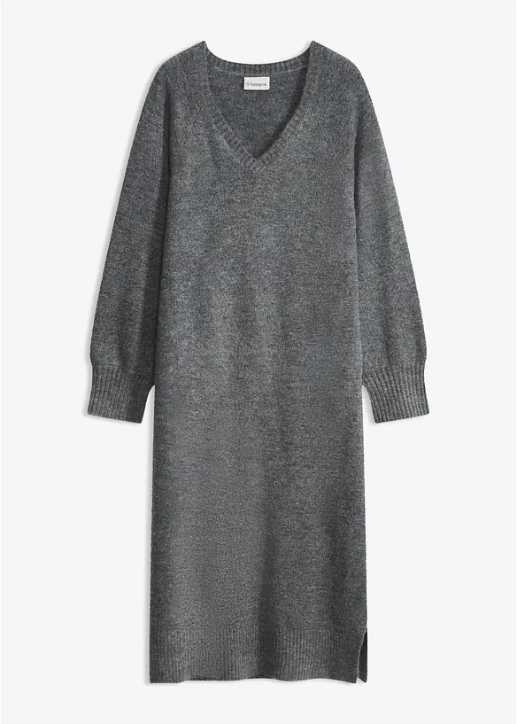 Oversized, strikket midikjole, bonprix