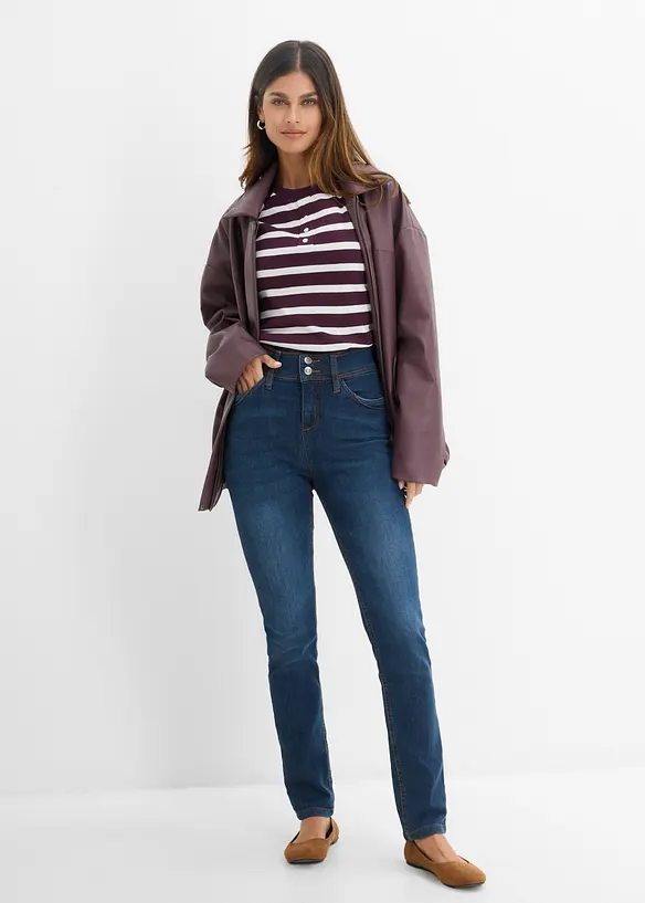 Slim fit-jeans High waist, komfortstretch, bonprix