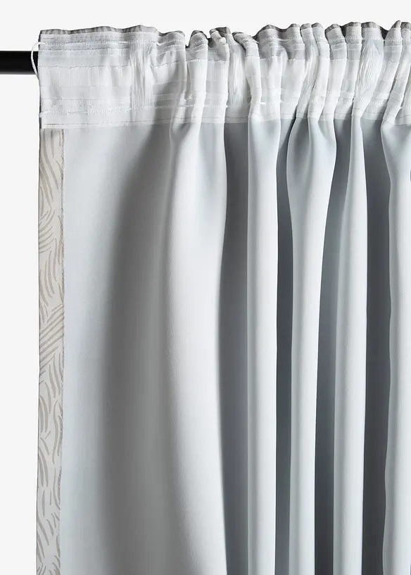 M&oslash;rkleggingsgardin med fint trykk (1-pack), bonprix
