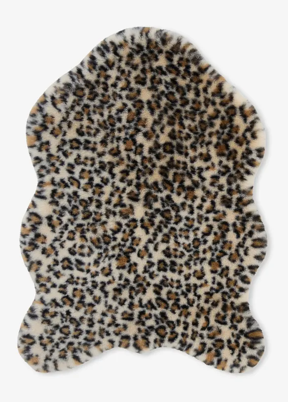 Teppe i leopardm&oslash;nstret fuskepels, bonprix