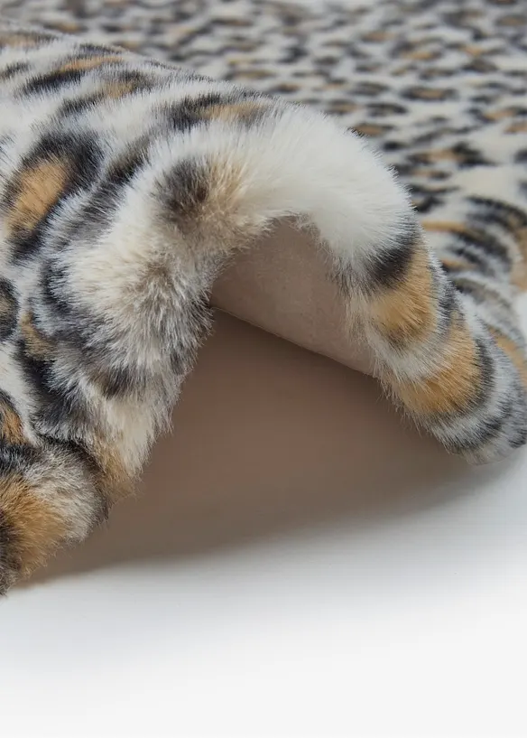 Teppe i leopardm&oslash;nstret fuskepels, bonprix
