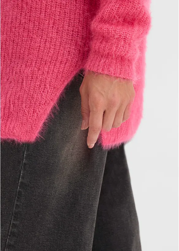 Oversized genser med rullekrage, bonprix