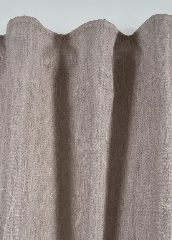 Jacquardvevd m&oslash;rkleggingsgardin med lett glans (1-pack), bonprix