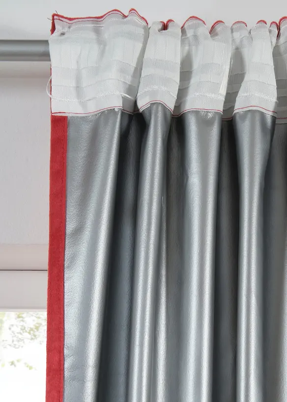 Isolerende m&oslash;rkleggingsgardin med fl&oslash;yelsaktig overflate (1-pack), bonprix