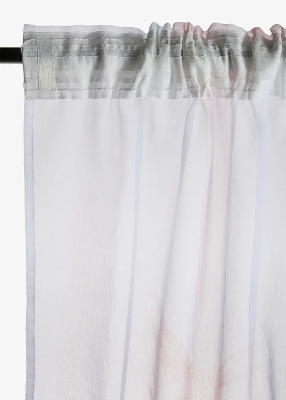 Gardin i fint strukturert materiale med resirkulert polyester (1-pack), bonprix
