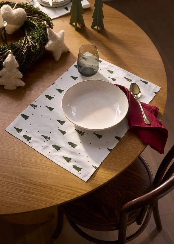 Bordbrikker i &oslash;kologisk bomull (4-pack), bonprix