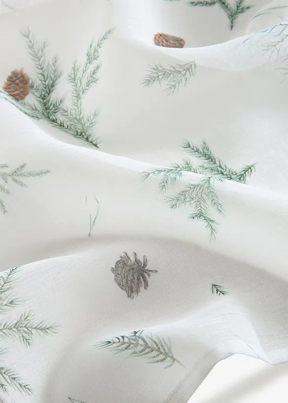 Gardin i fint strukturert materiale med resirkulert polyester (1-pack), bonprix