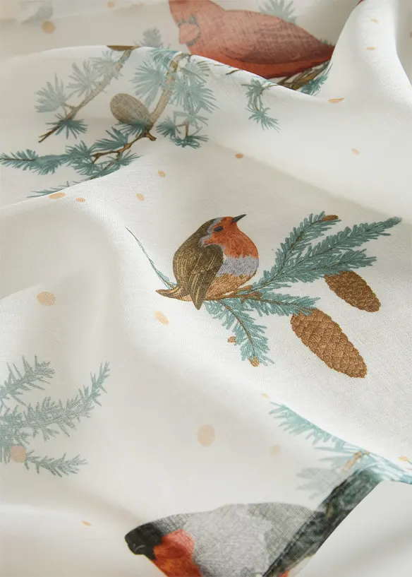 Gardin i fint strukturert materiale med resirkulert polyester (1-pack), bonprix