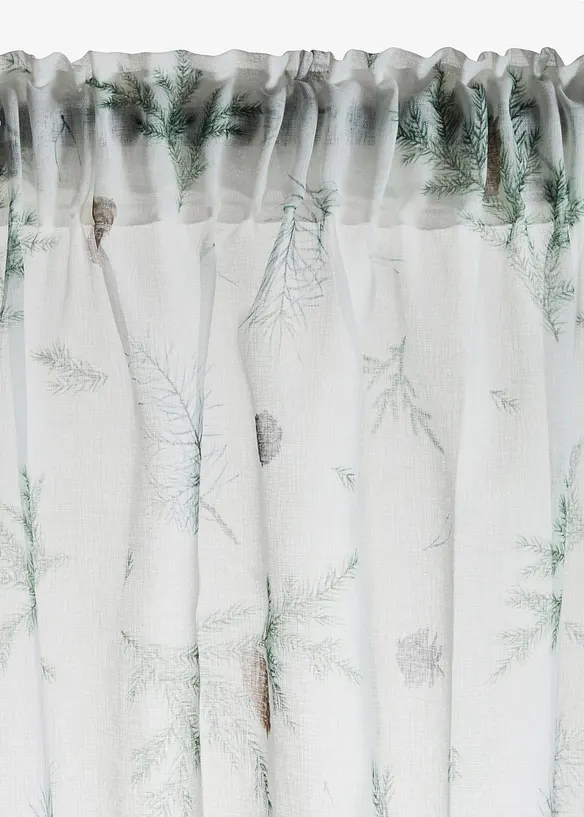 Gardin i fint strukturert materiale med resirkulert polyester (1-pack), bonprix