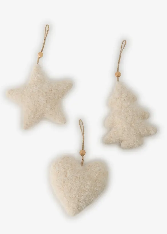 Hengepynt med plysj (3-pack), bonprix
