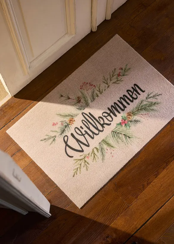 D&oslash;rmatte med statement, vaskbar, bonprix
