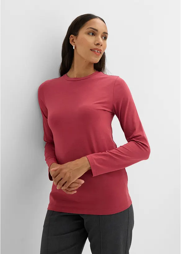 Slim Fit-topp med &oslash;kologisk bomull (2-pack), bonprix