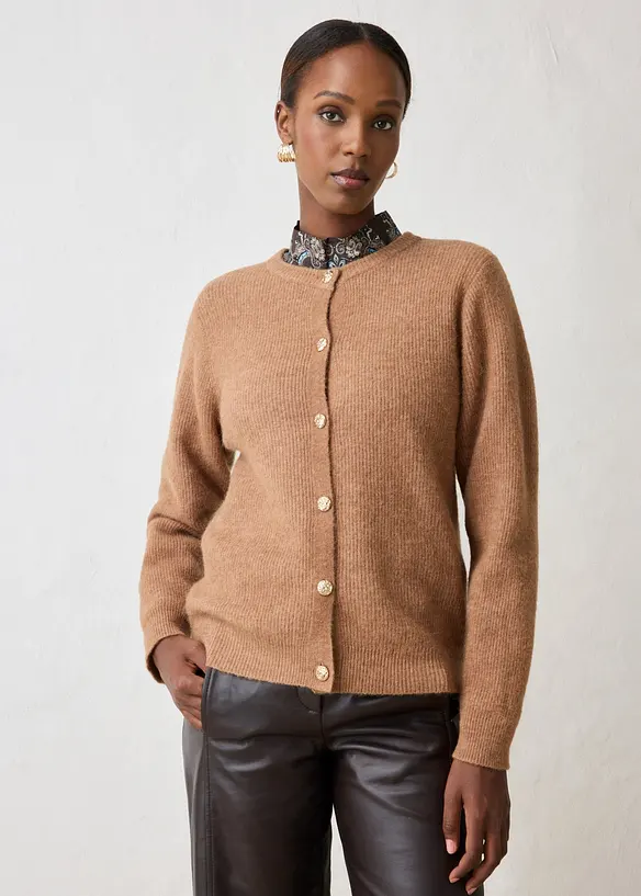 Cardigan i myk alpakkamiks, bonprix
