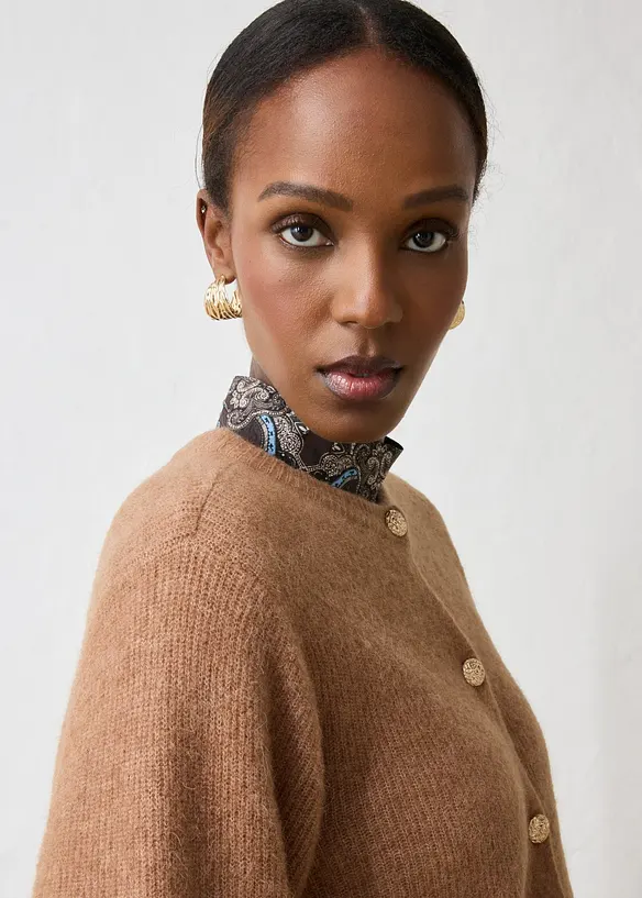 Cardigan i myk alpakkamiks, bonprix