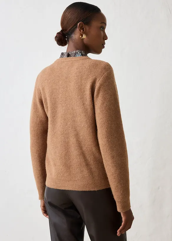Cardigan i myk alpakkamiks, bonprix