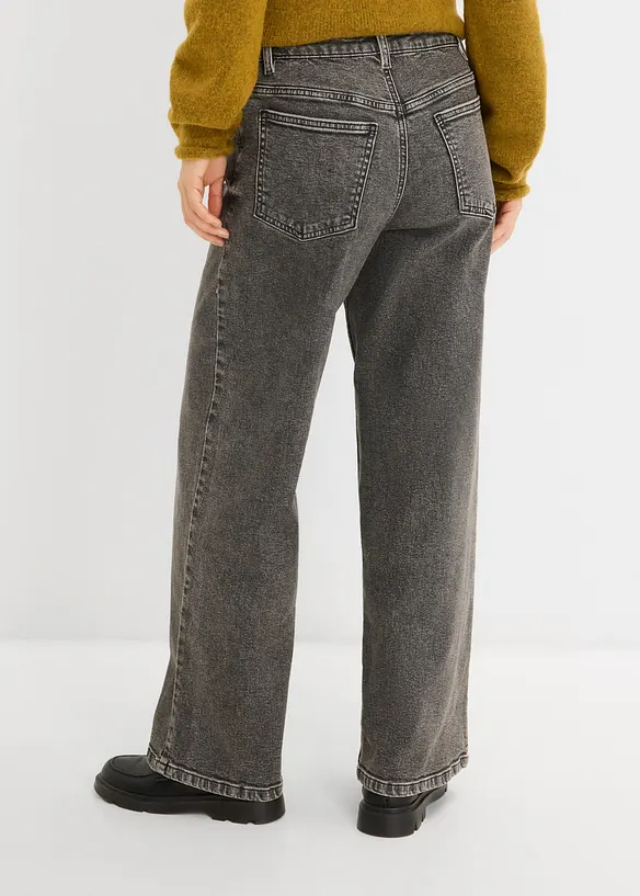 Wide Leg-jeans Mid Waist, bonprix