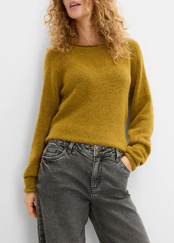 Wide Leg-jeans Mid Waist, bonprix