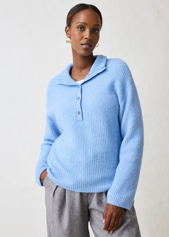 Oversized ullgenser med alpakka, bonprix